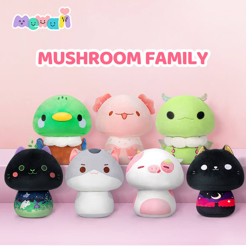 Mewaii® Mushroom Family Stuffed Animal Kawaii Plush Pillow – Mewaii Live